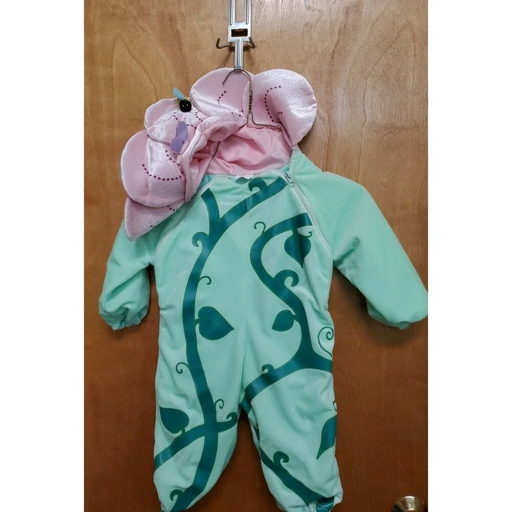 BABYSTYLE PINK-GREEN BEAUTIFUL FLOWER HALLOWEEN COSTUME SZ. 6 to 12 MONTHS